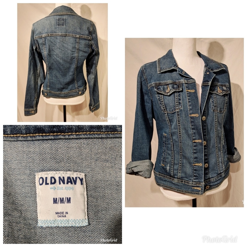 Old Navy Blue Jean Jacket Size Medium